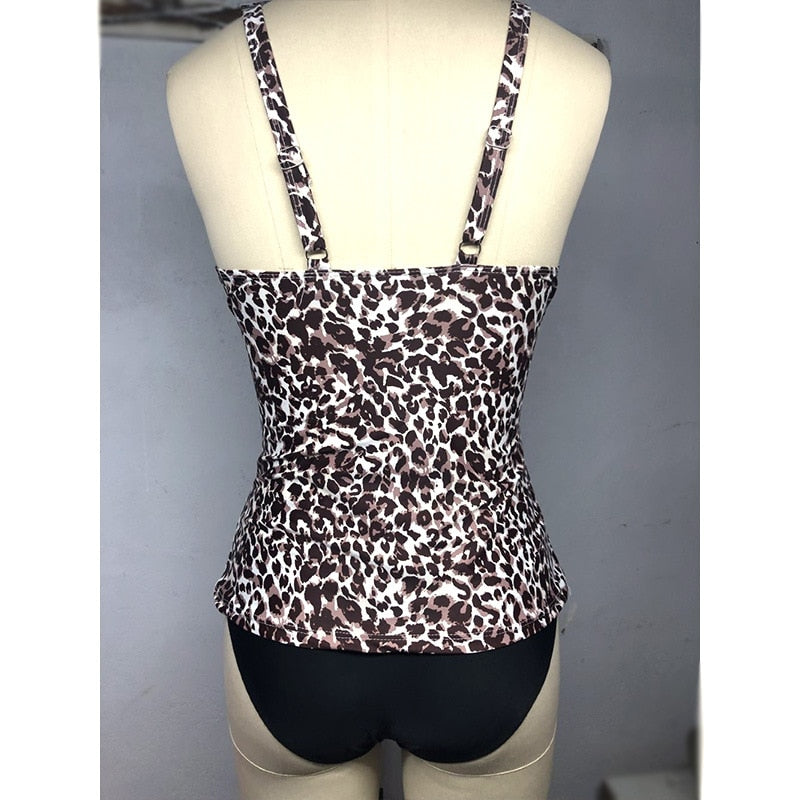 Modioza Zweiteiliger V-Ausschnitt Bikinis Anzug