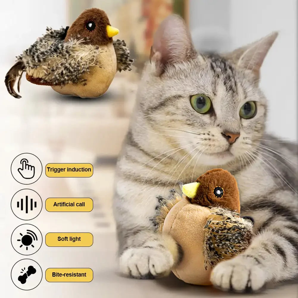 FluffFly™ – Interaktives fliegendes Vogel-Katzenspielzeug 1+1 GRATIS