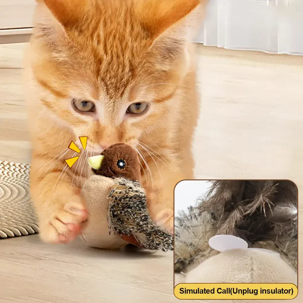 FluffFly™ – Interaktives fliegendes Vogel-Katzenspielzeug 1+1 GRATIS