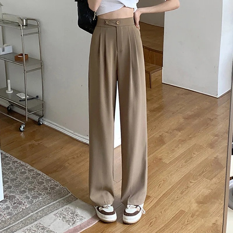 Kenna™ – Stylische koreanische High-Waist-Hose mit Knöpfen