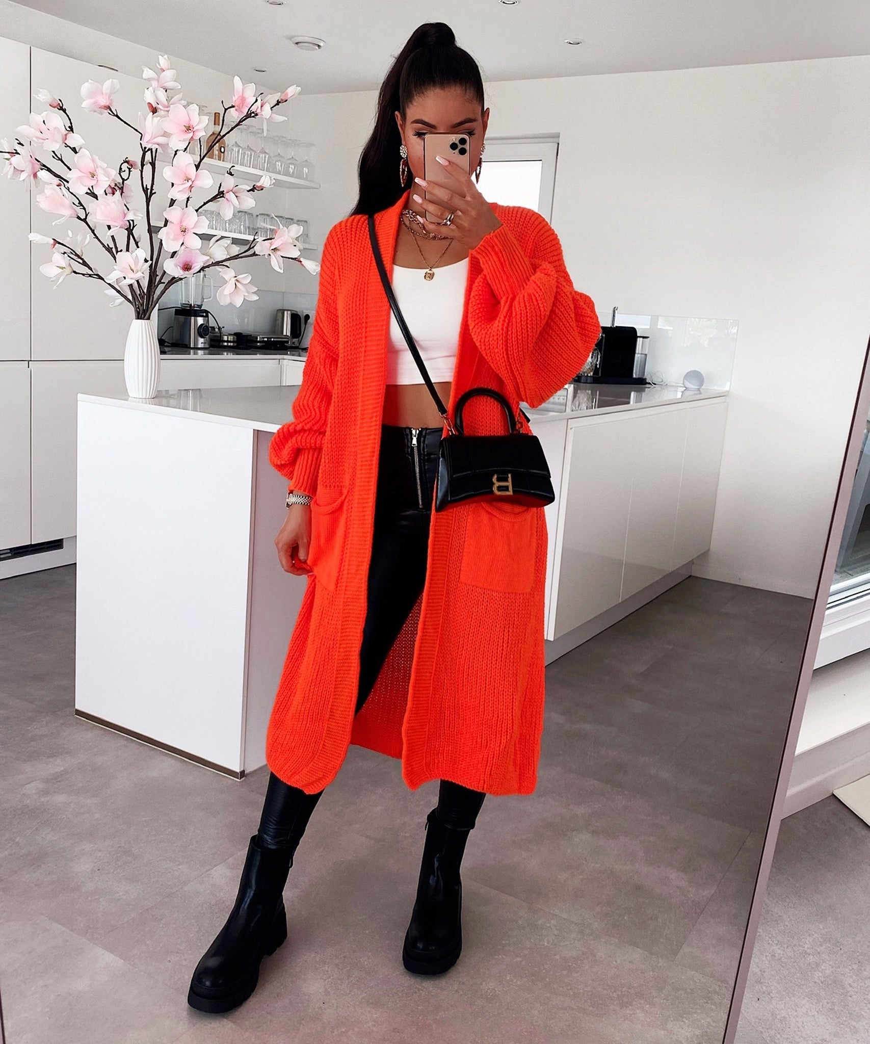 Cardigan Leilani Lang Neonorange