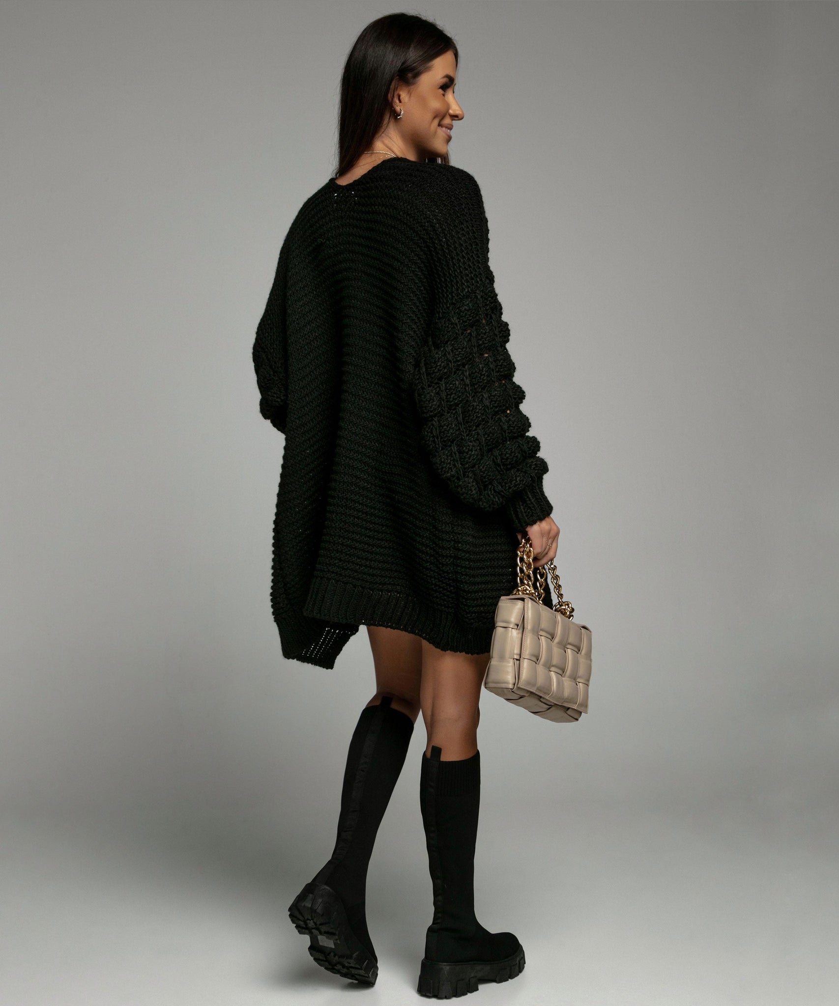 Strickjacke Cloudy Schwarz