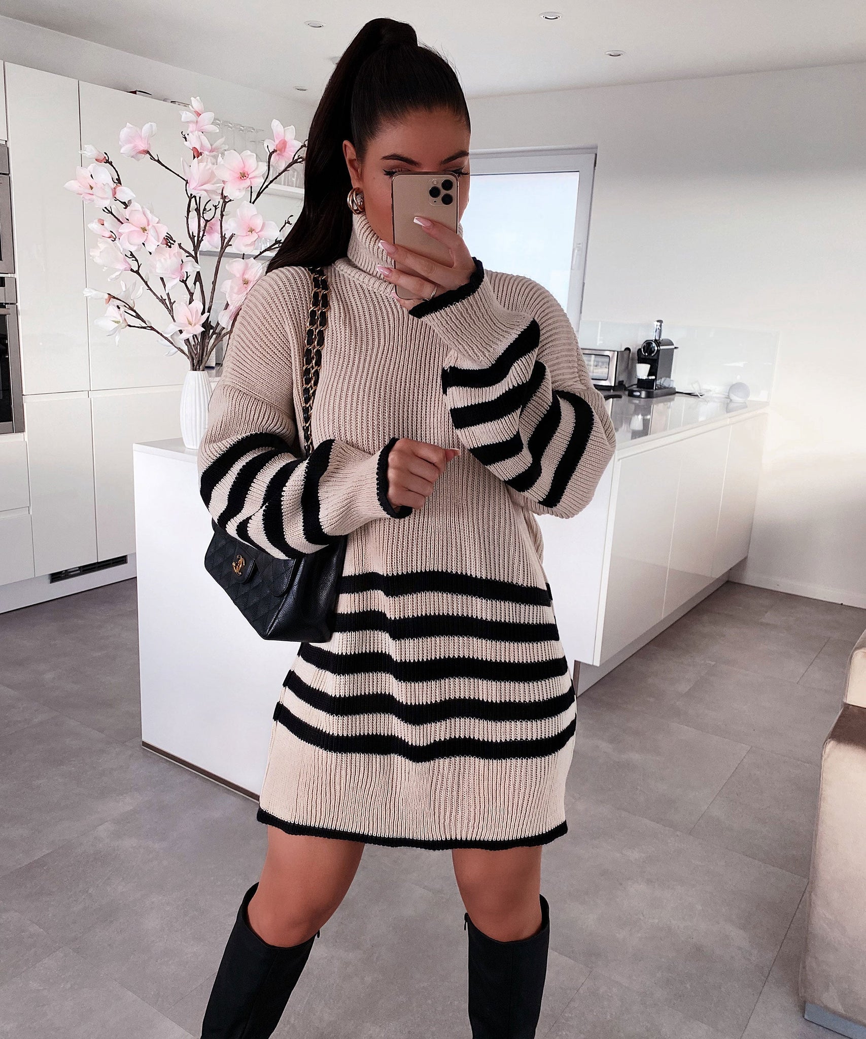 Strickkleid Margarethe Beige