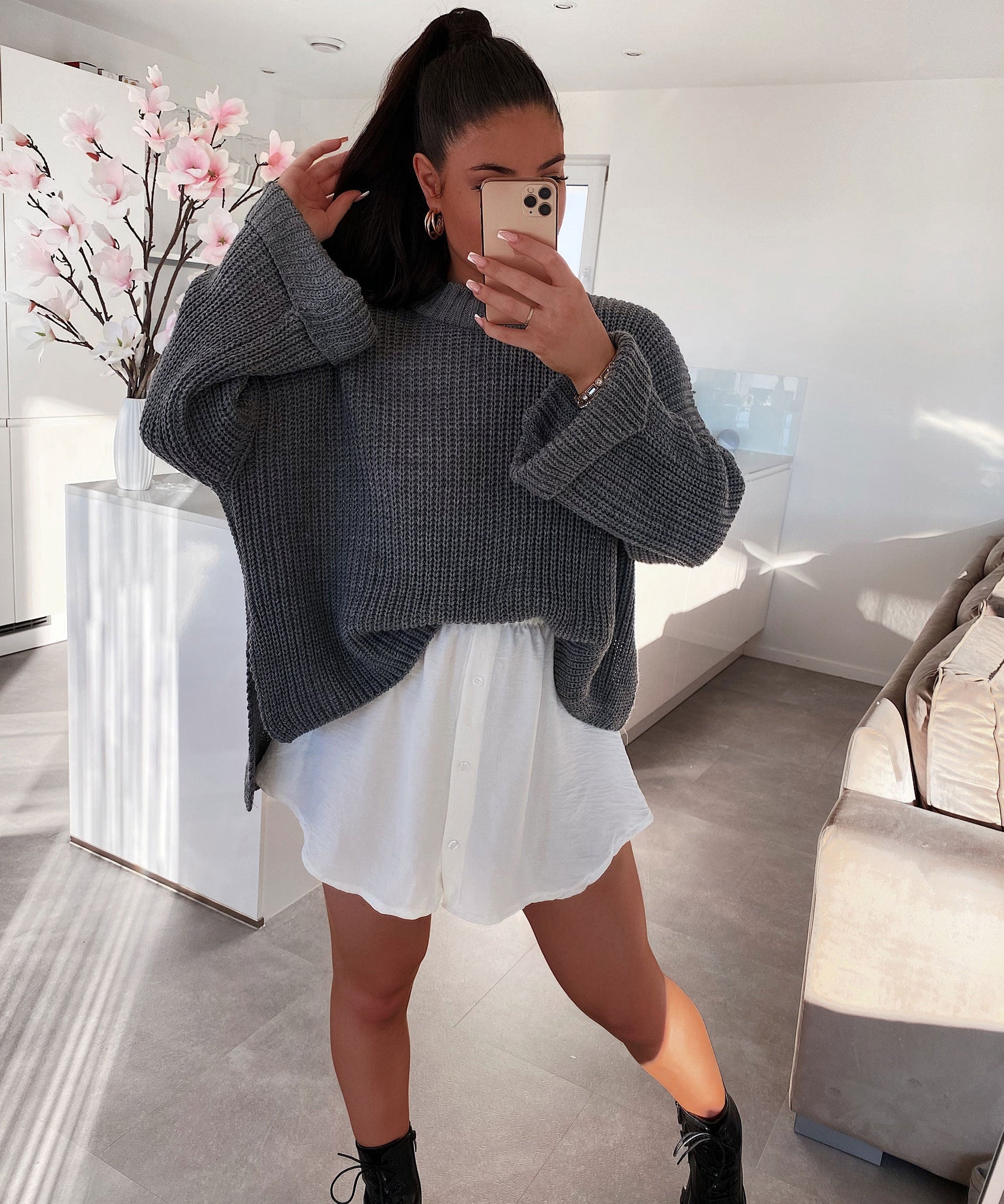 Blusenrock Marta Weiß