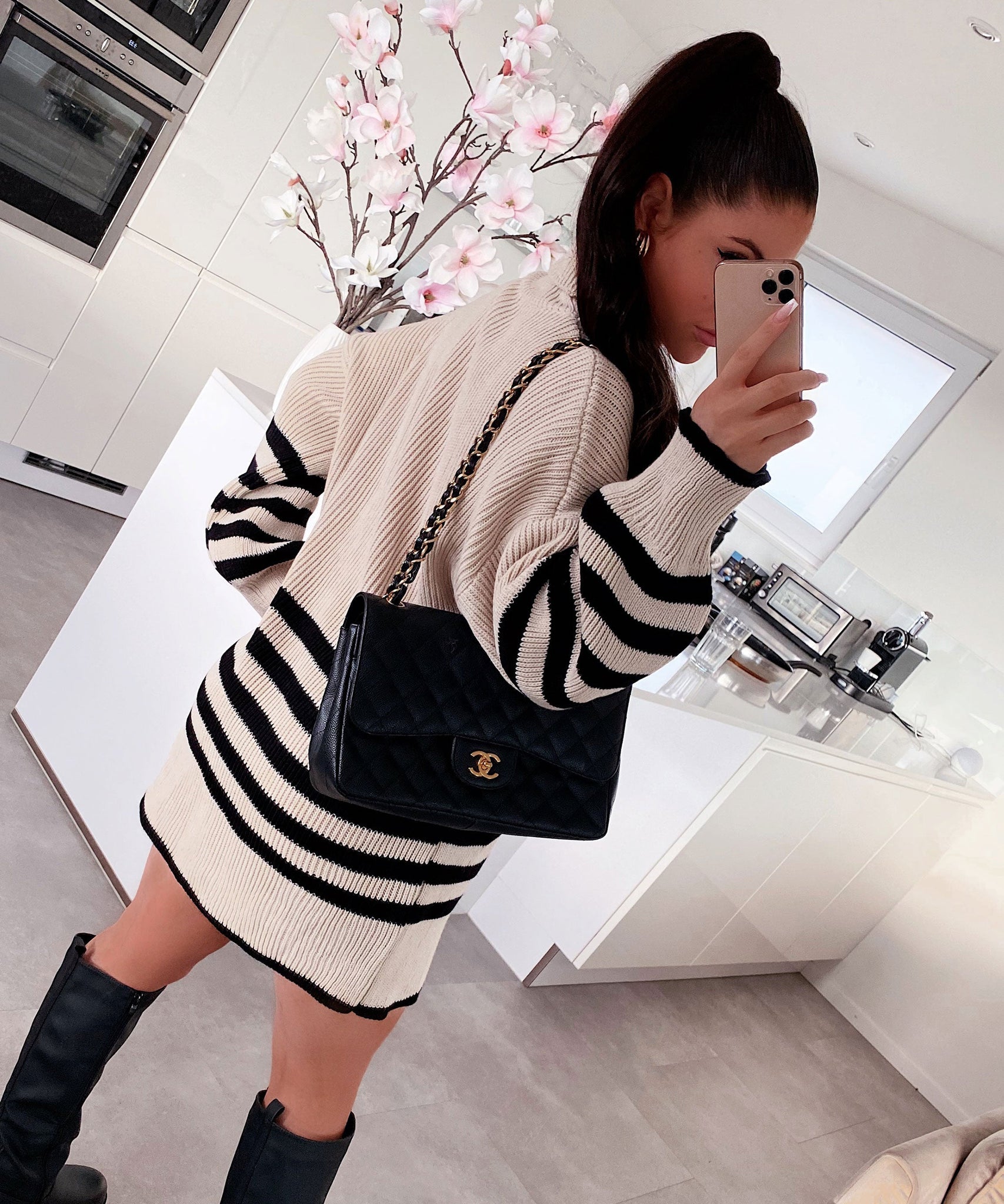 Strickkleid Margarethe Beige