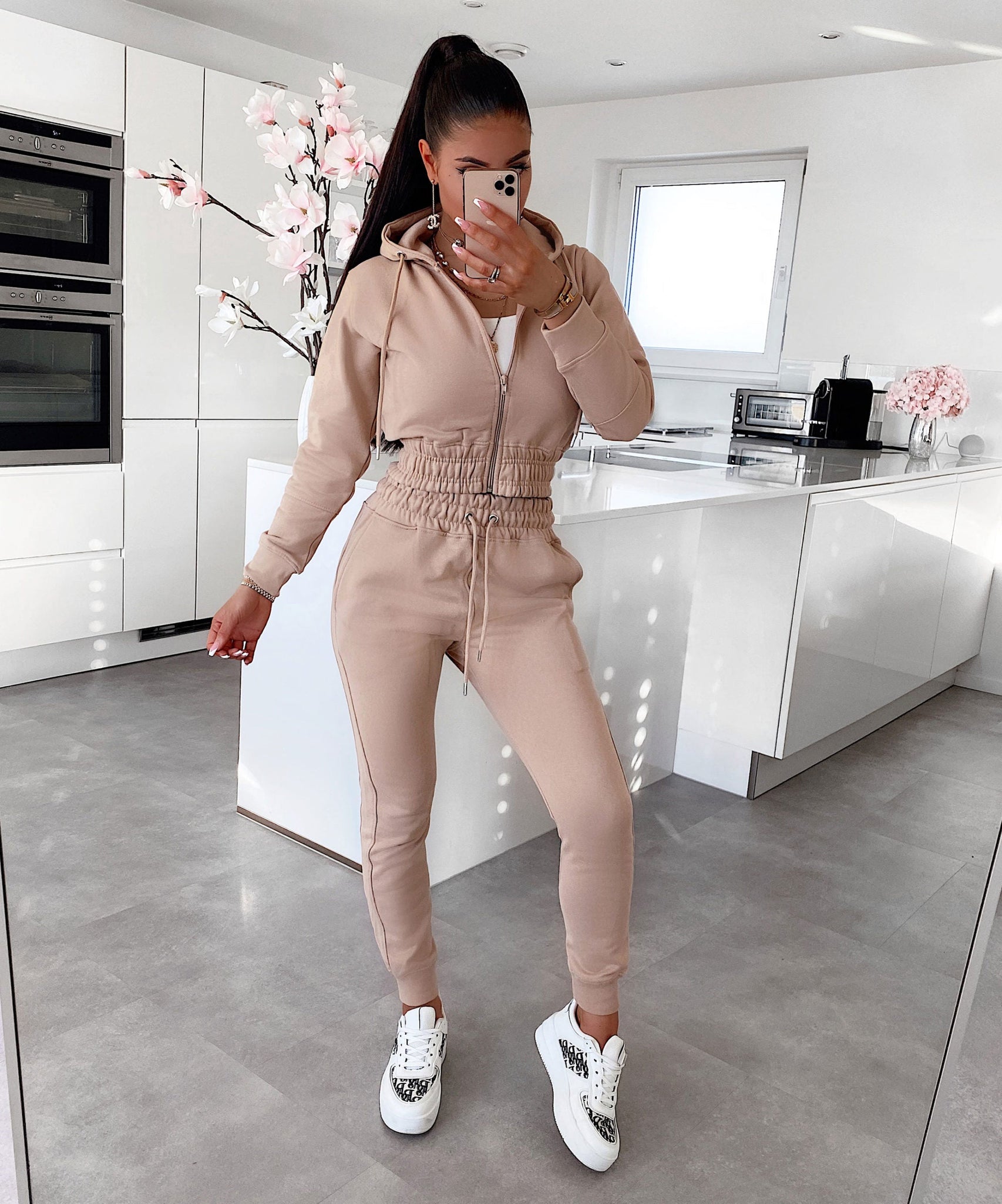 Jogger Set Selena Beige Neu