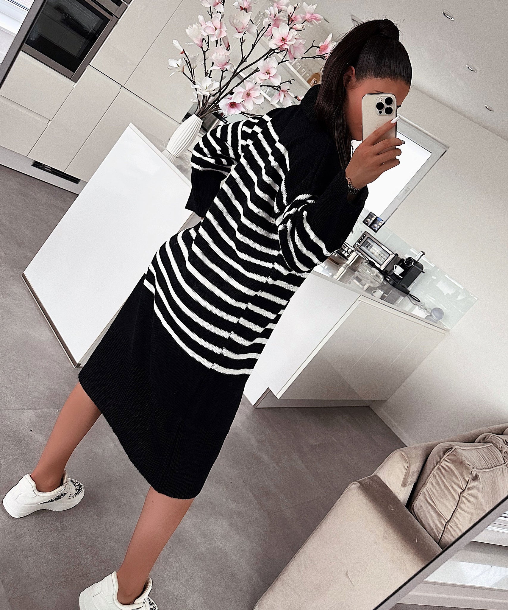 Maxi Strickkleid Carolina Schwarz