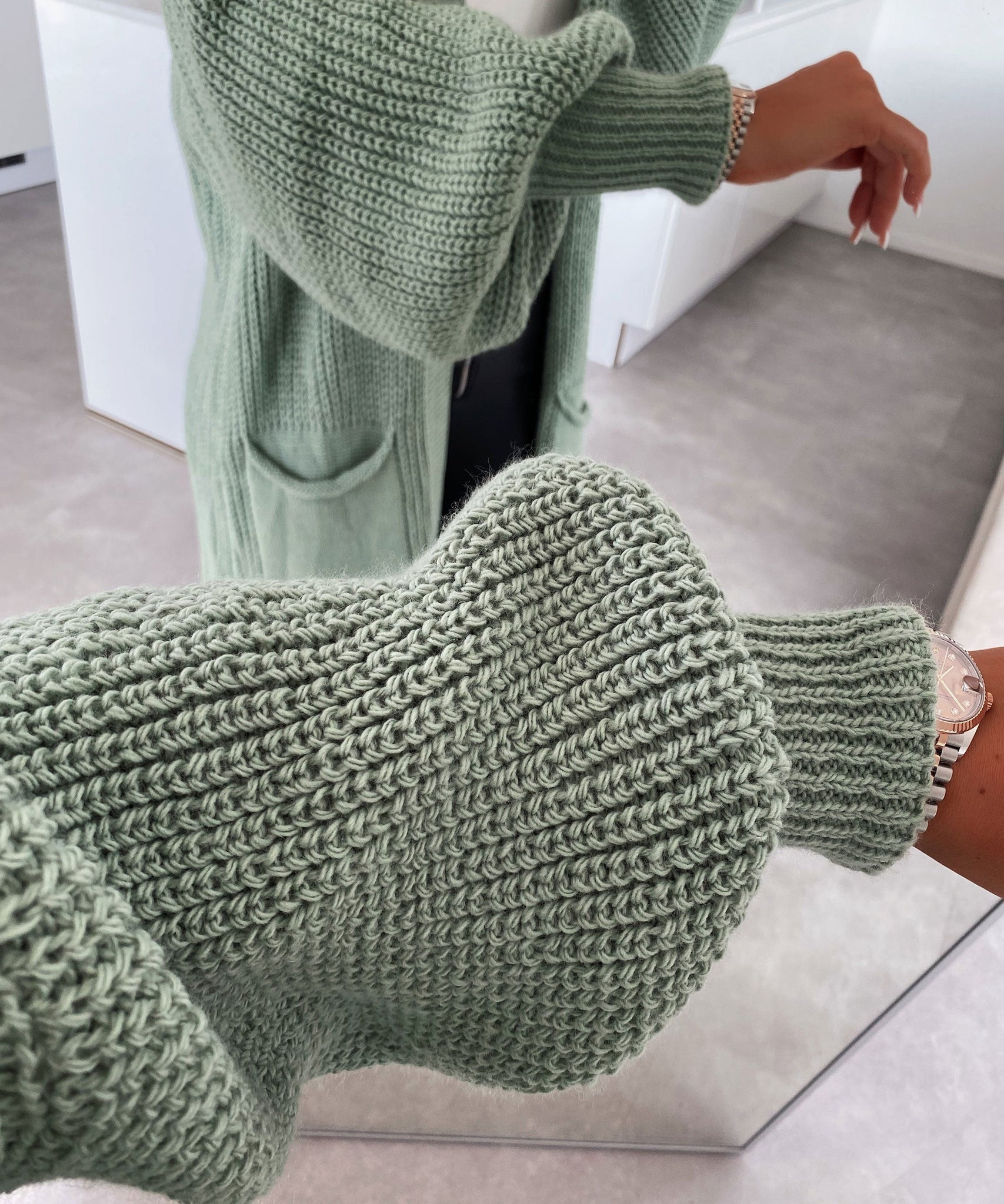 Cardigan Leilani Kurz Pistazie