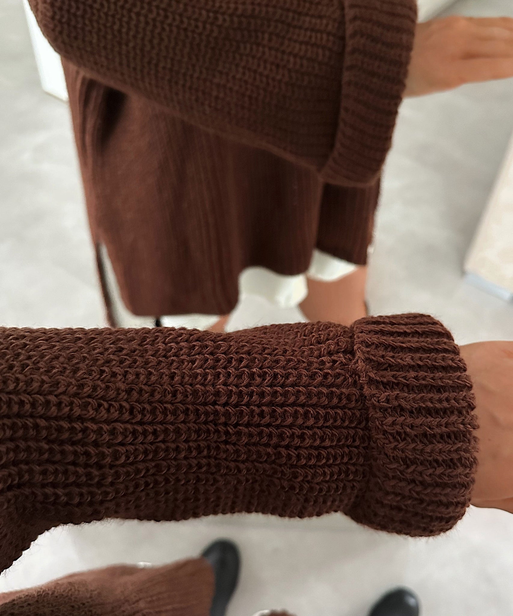 Oversize Pullover Elsa Dunkelbraun