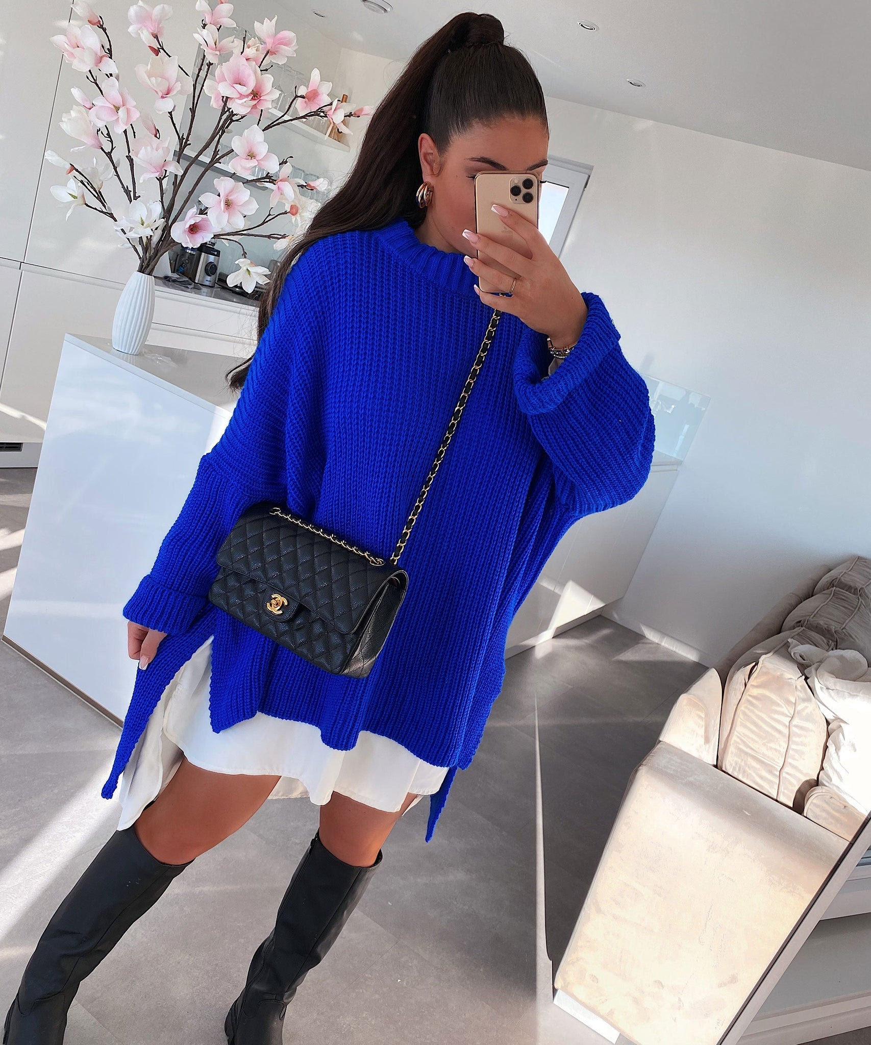Oversize Pullover Elsa Royalblau