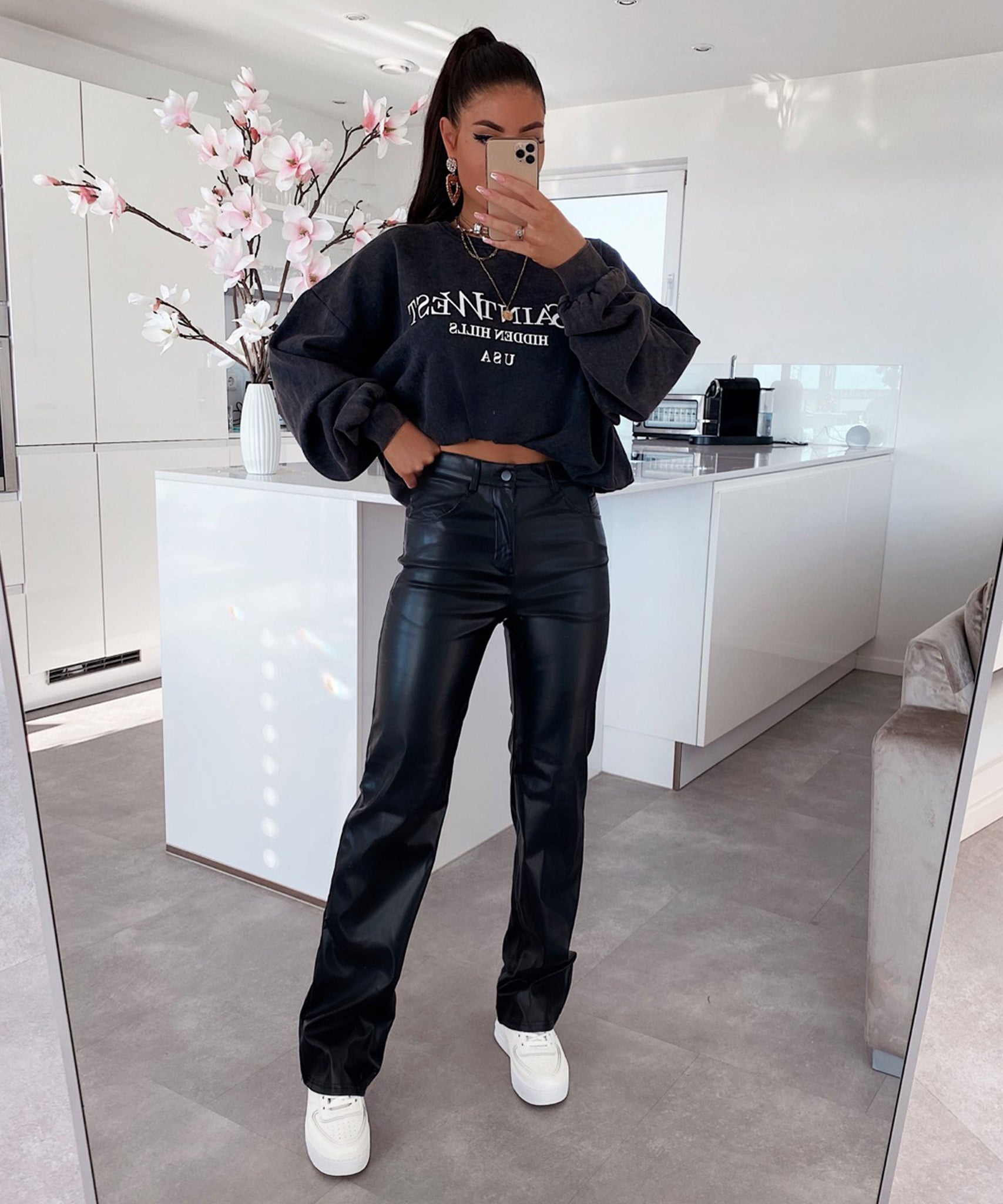 Lederhose Frances Schwarz