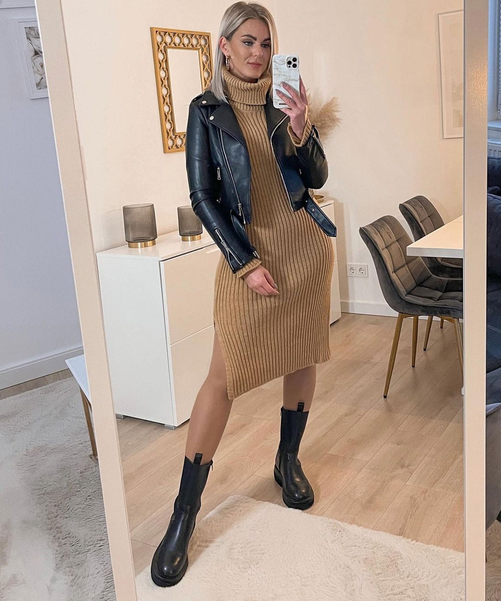 Strickkleid Rowan Camel