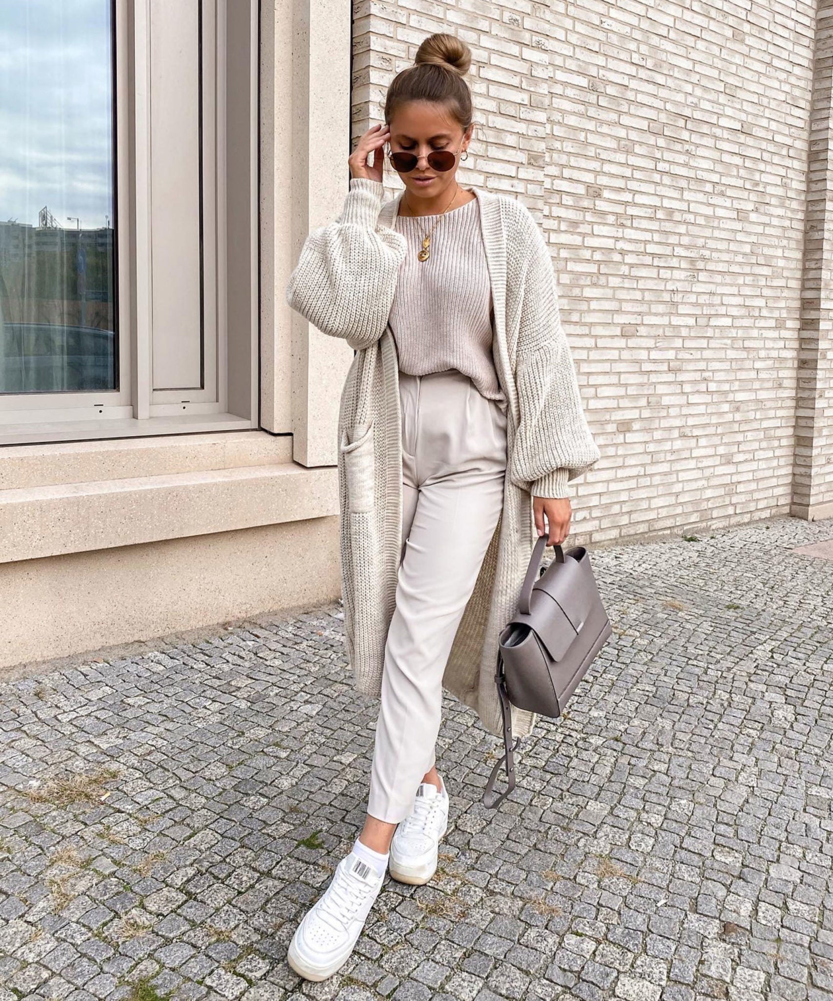 Cardigan Leilani lang Beige