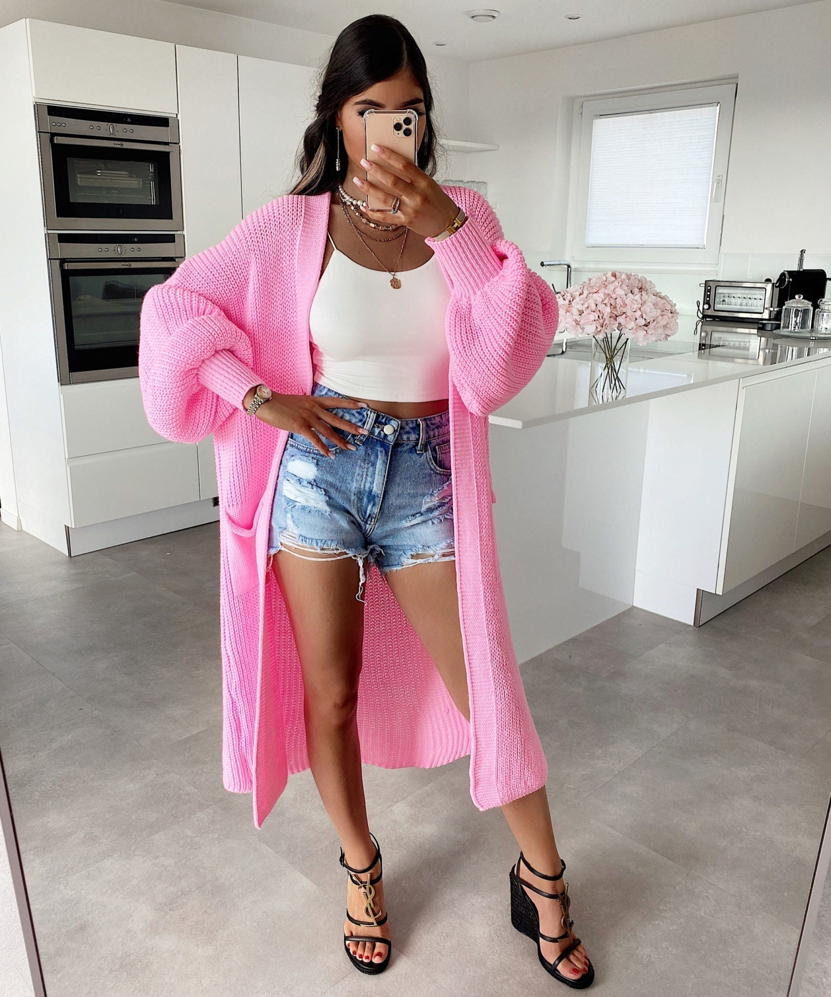 Cardigan Leilani Lang Hellpink