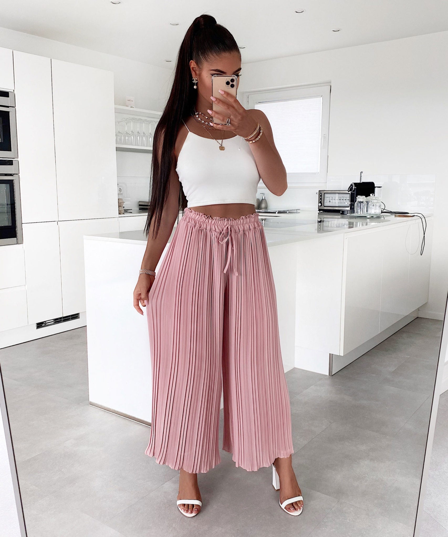 Plissee Hose Mira Rosa