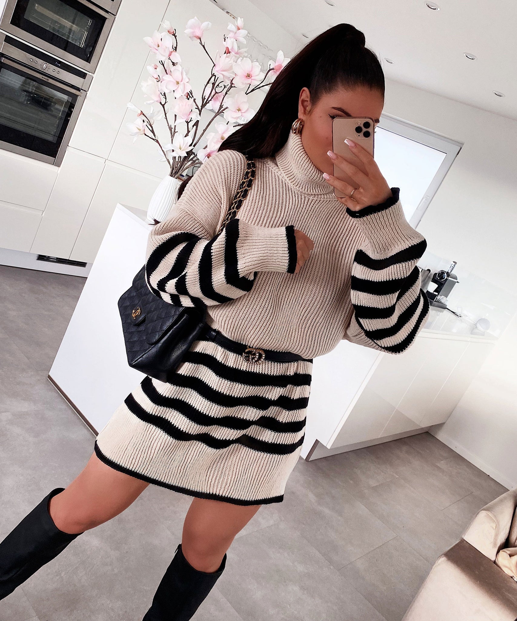 Strickkleid Margarethe Beige