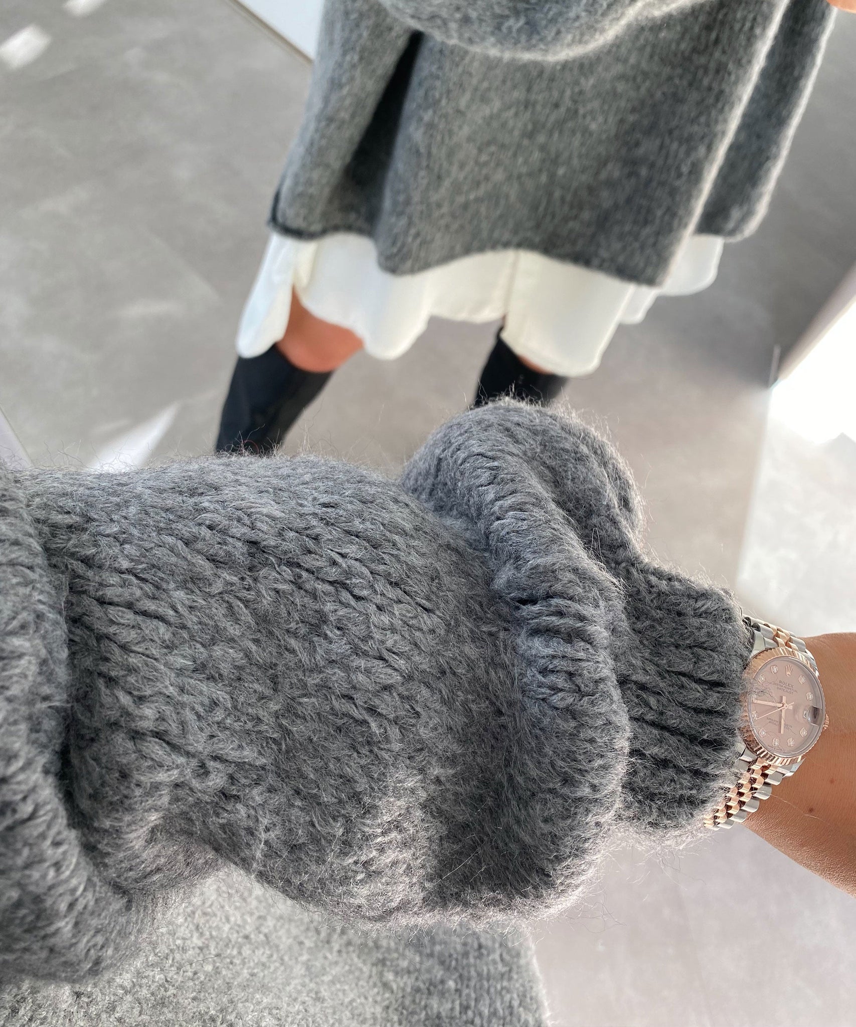 Oversize Pullover Nata Dunkelgrau