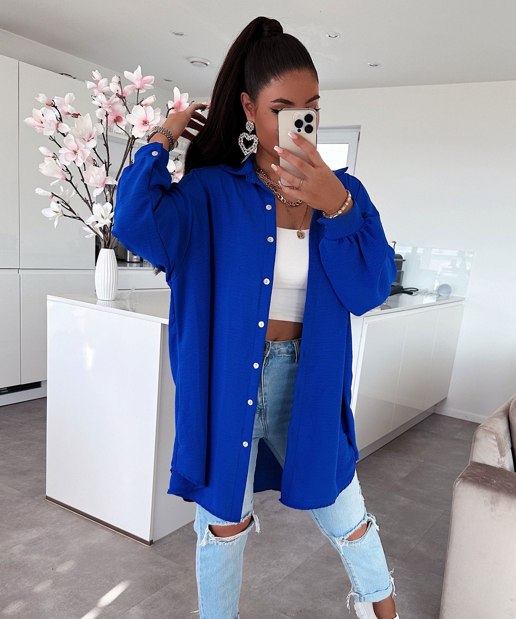 Bluse Luciana Royalblau