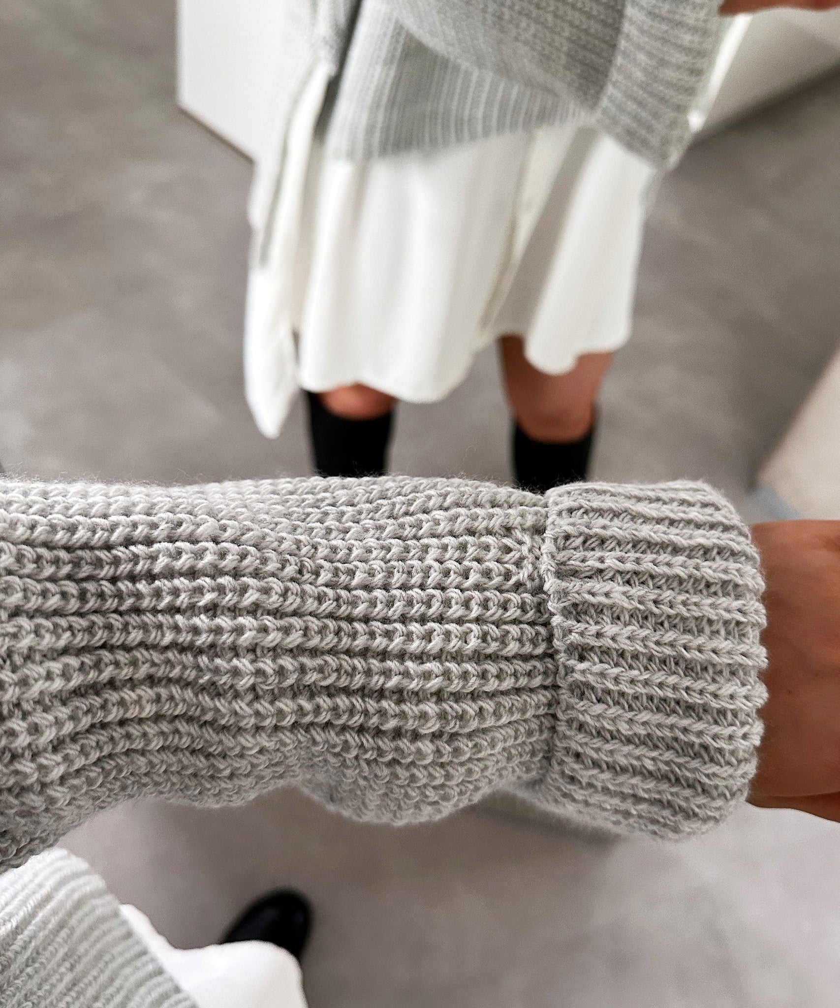 Pullover Elsa Kurz Hellgrau