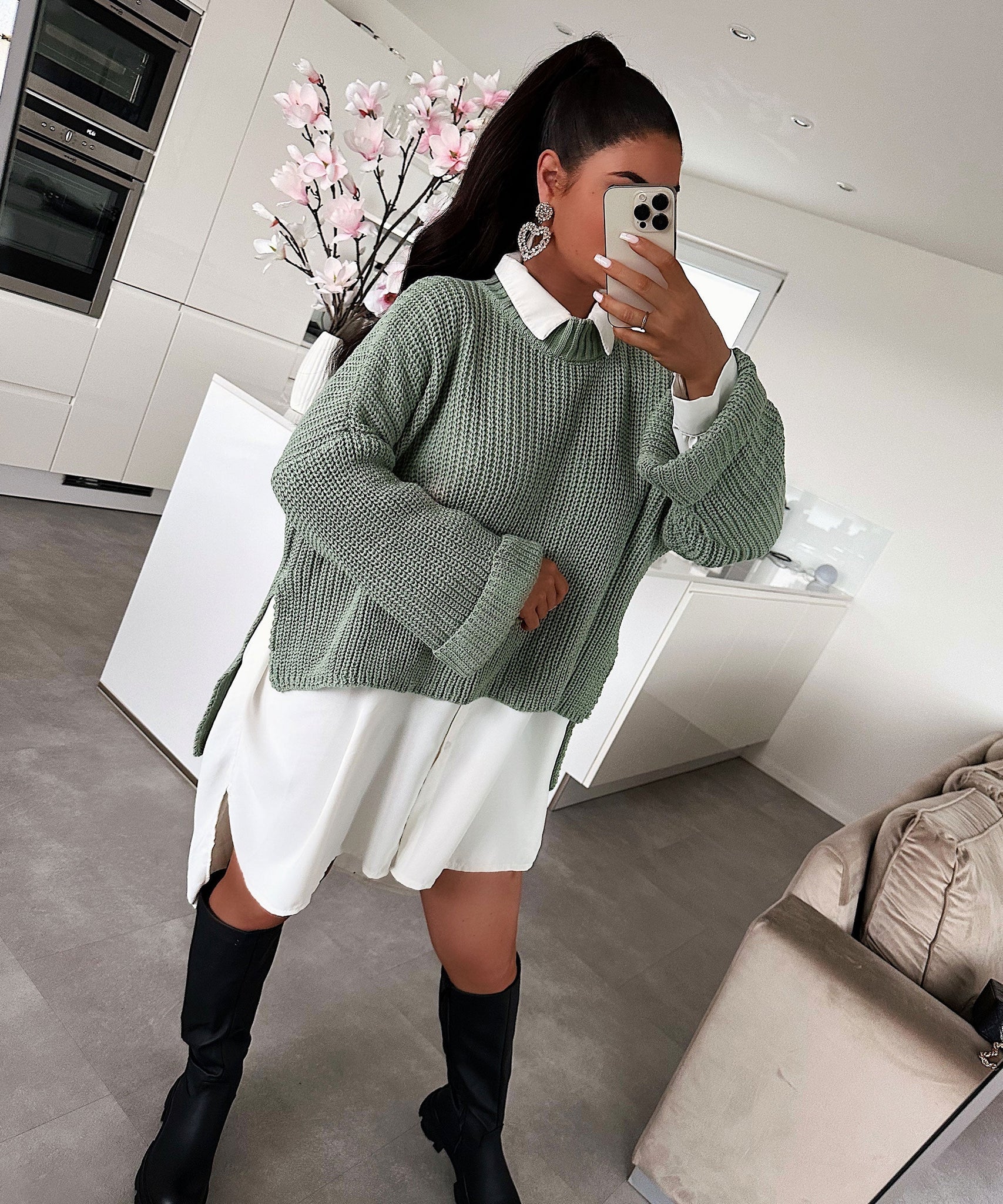 Pullover Elsa Kurz Pistazie