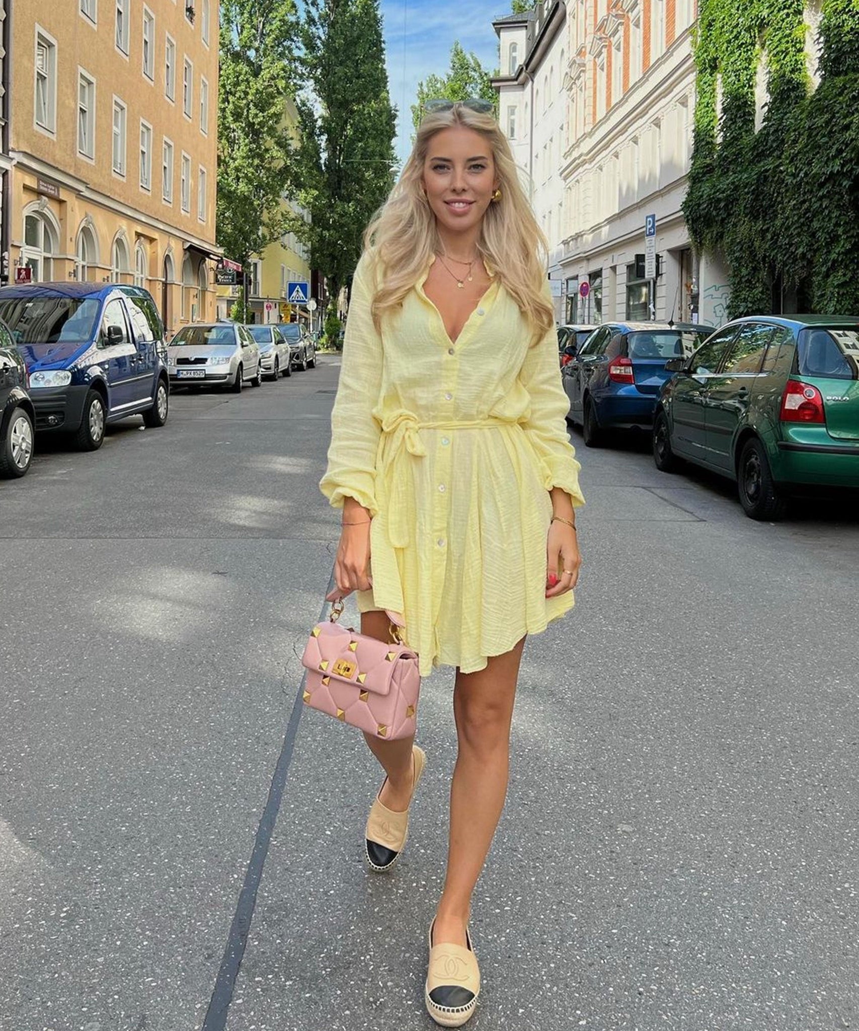 Musselin Kleid Daisy Gelb