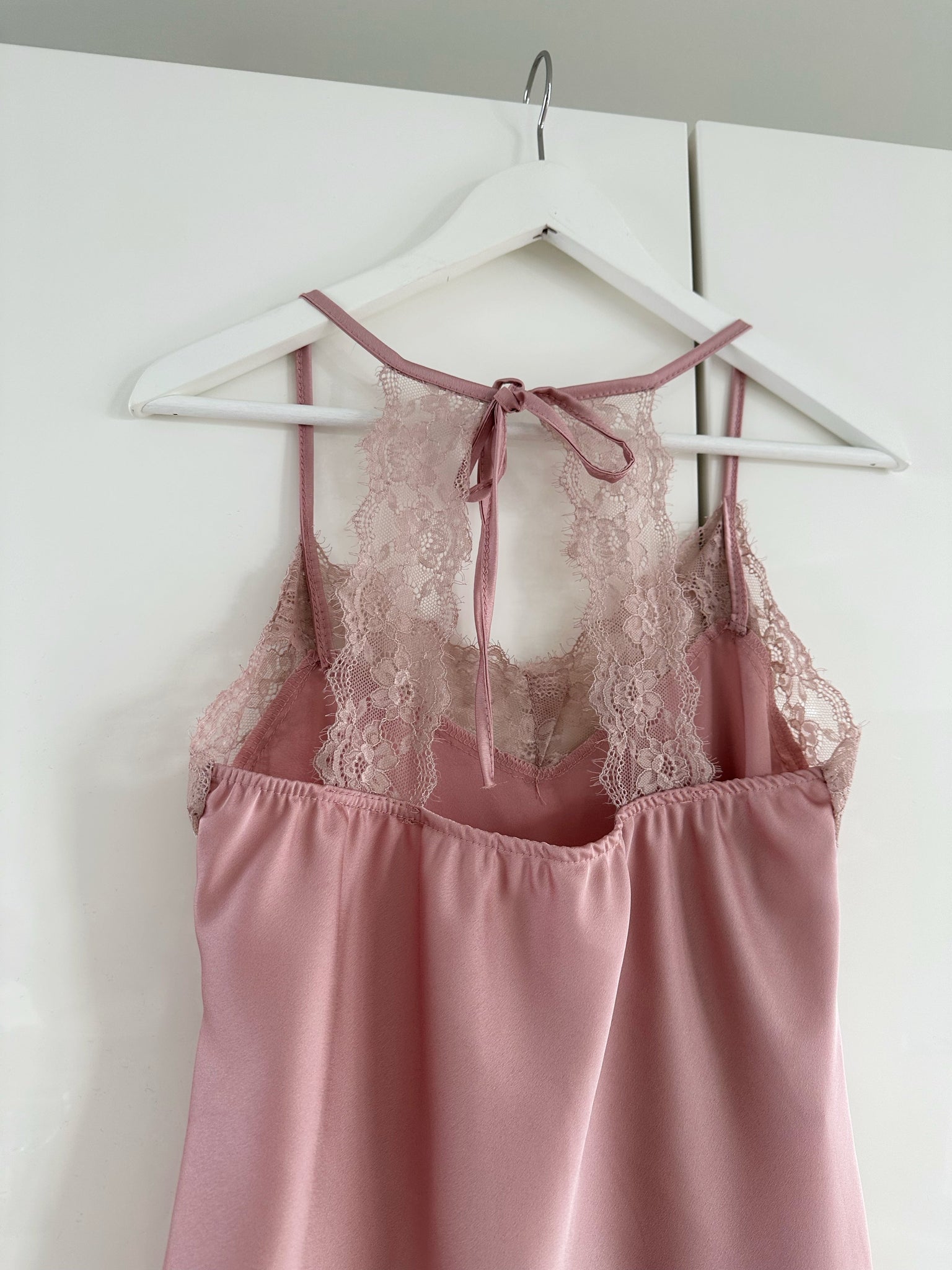 Spitzen Satin Top Cecilia Rosa