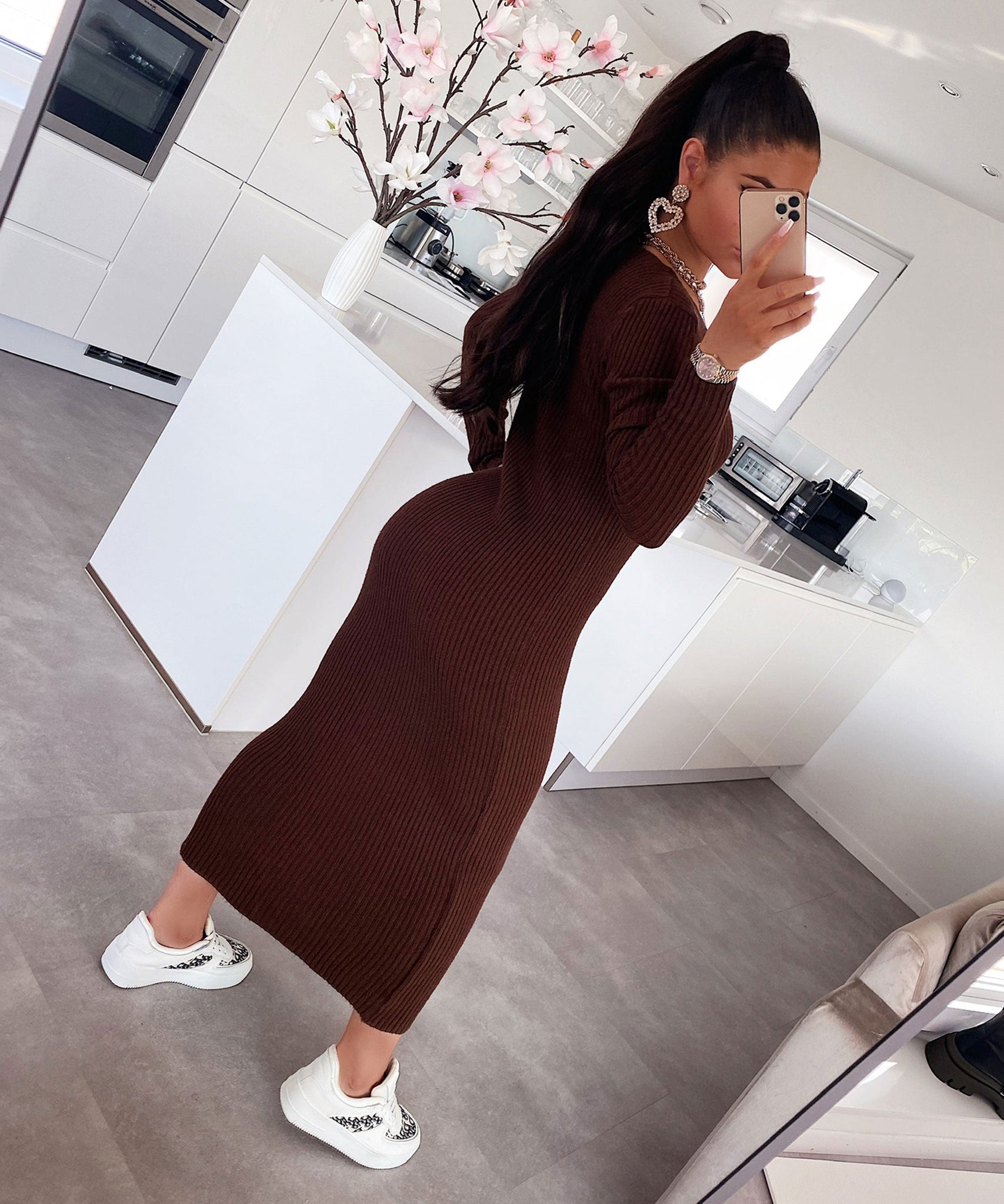 Strickkleid Lina Braun