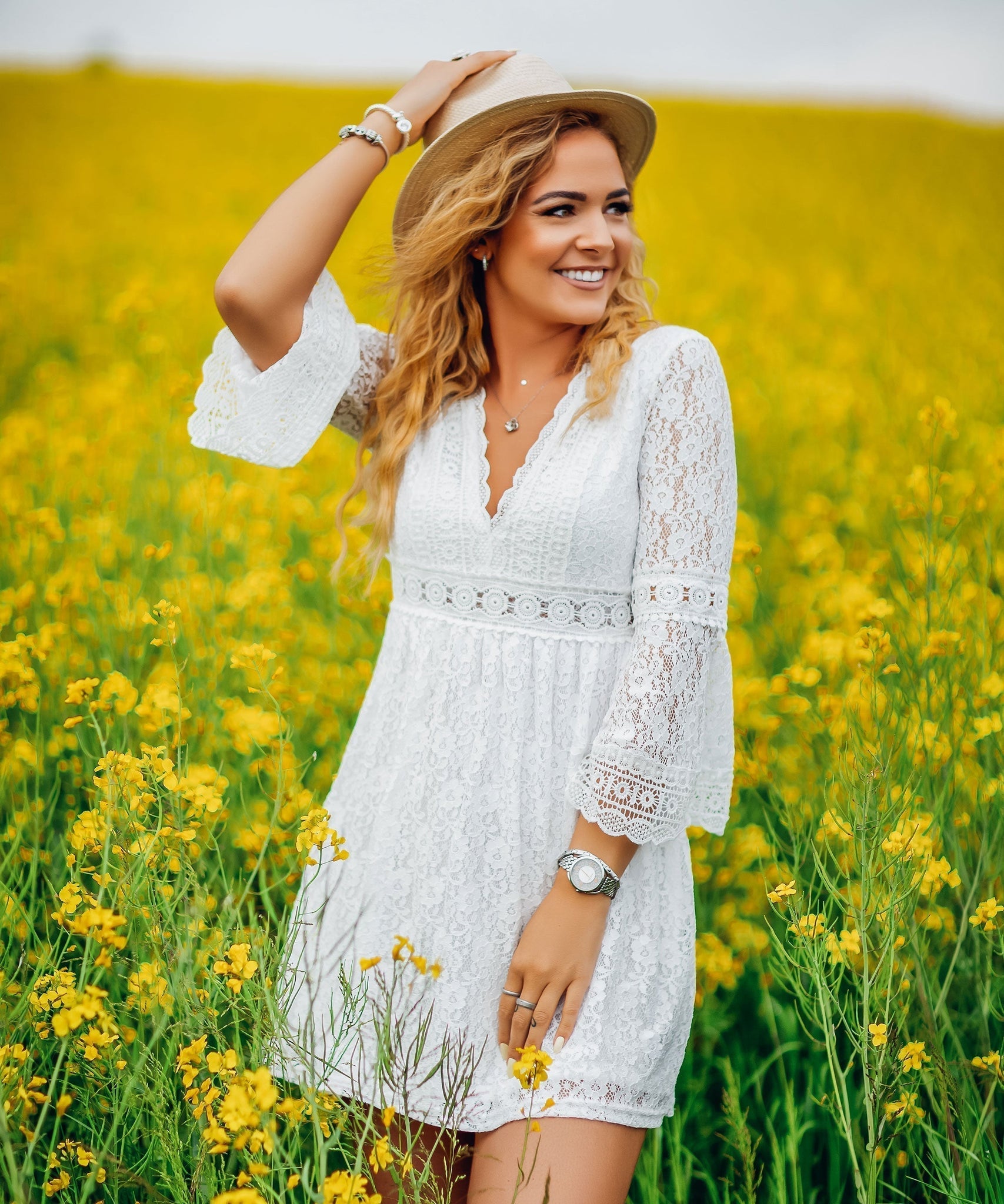 Kleid Caroline Weiß