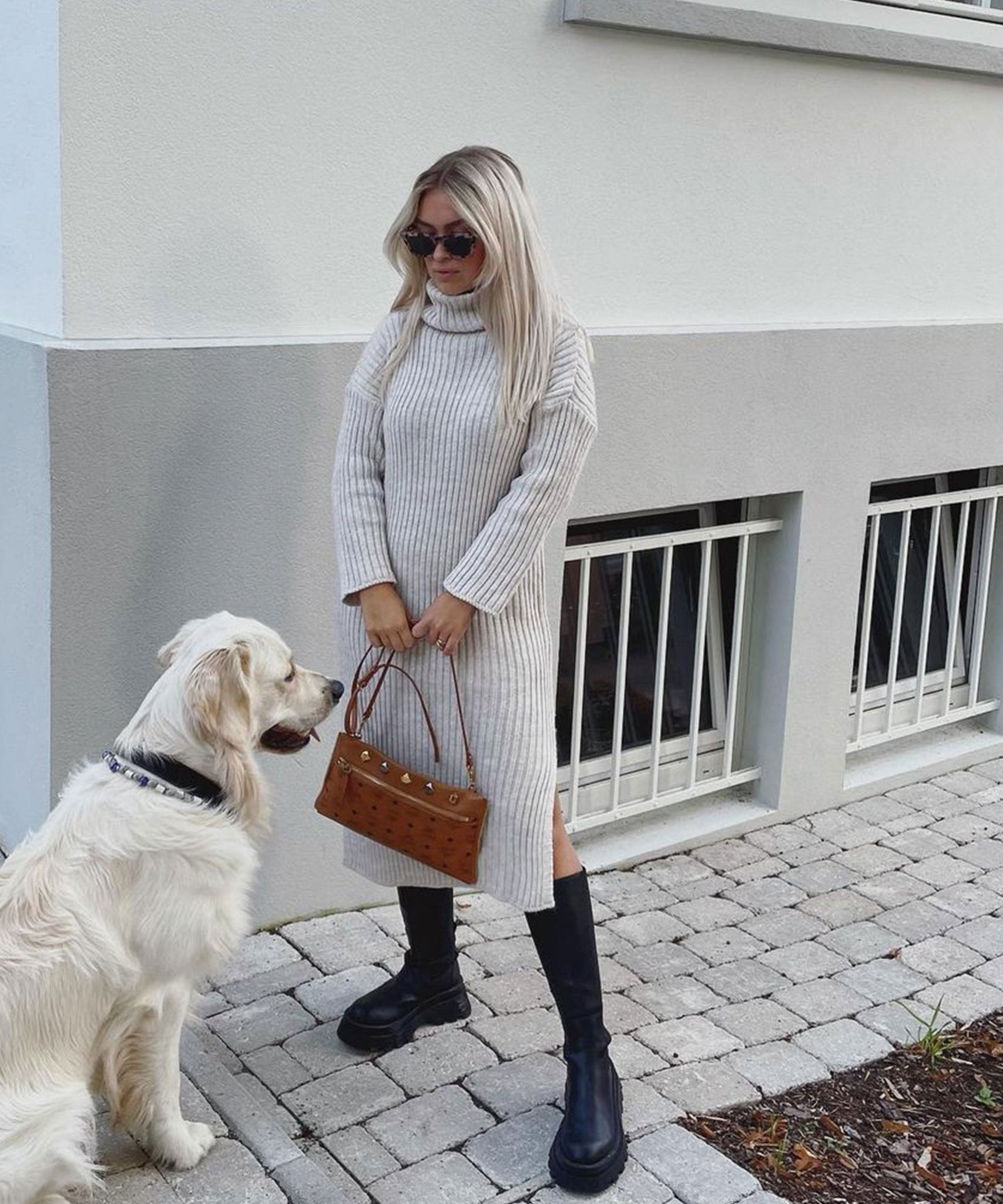 Strickkleid Rowan Beige