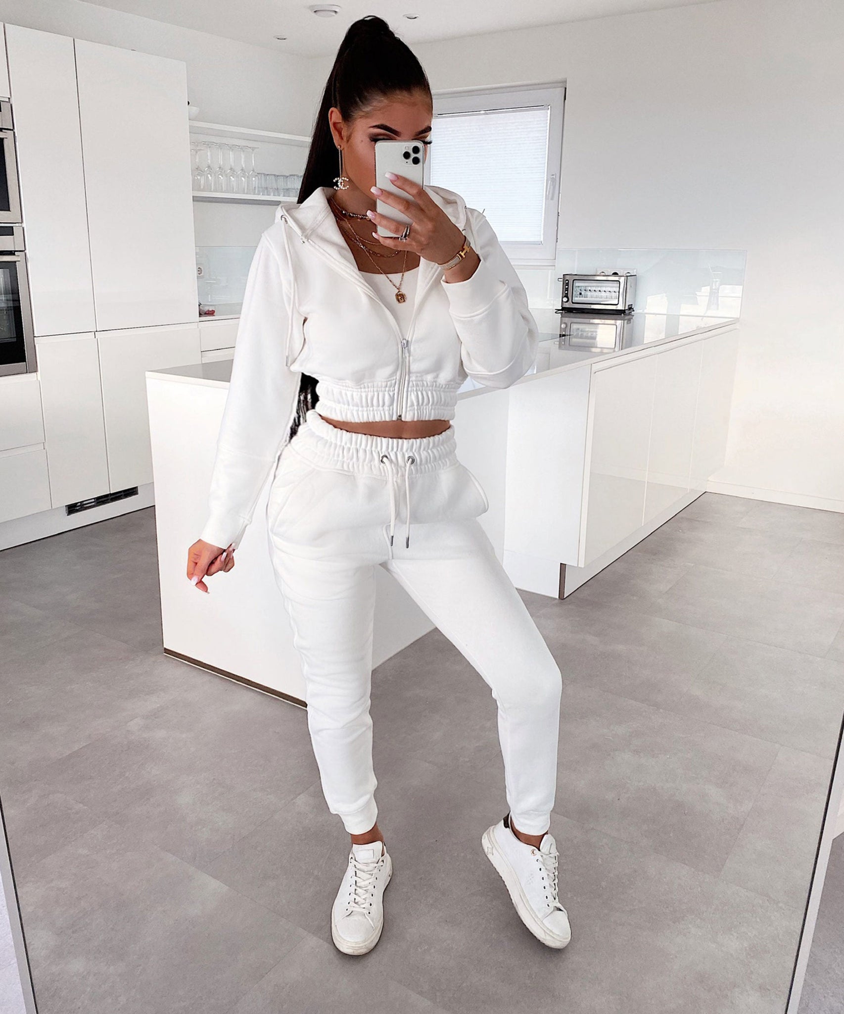 Jogger Set Selena Weiß Neu