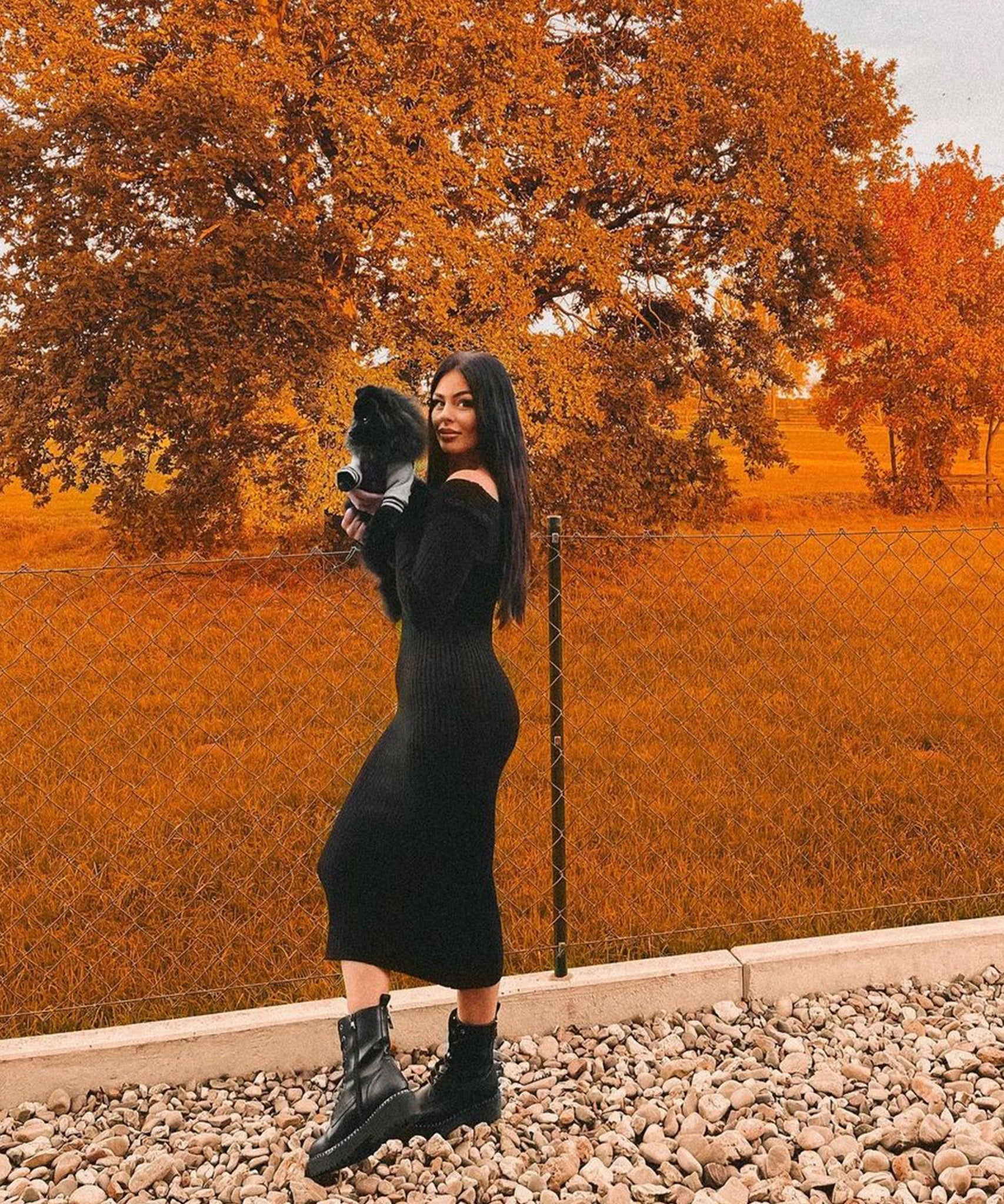 Strickkleid April Schwarz