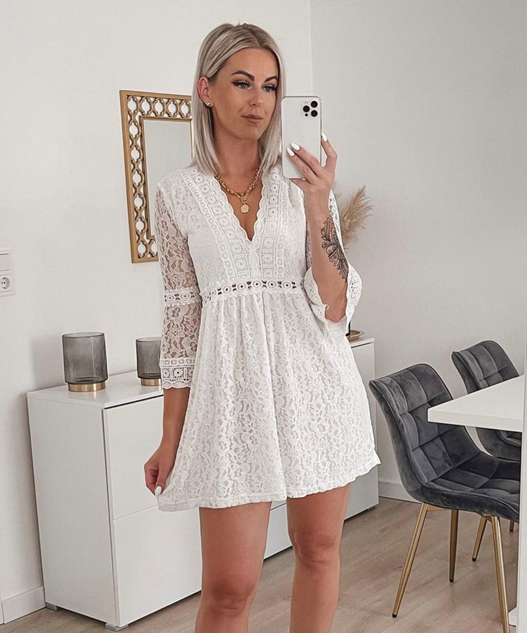 Kleid Caroline Weiß