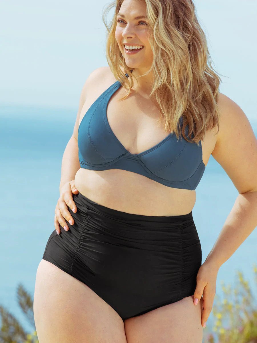 Rucheno - Bikini-Unterteil mit hohem Bund