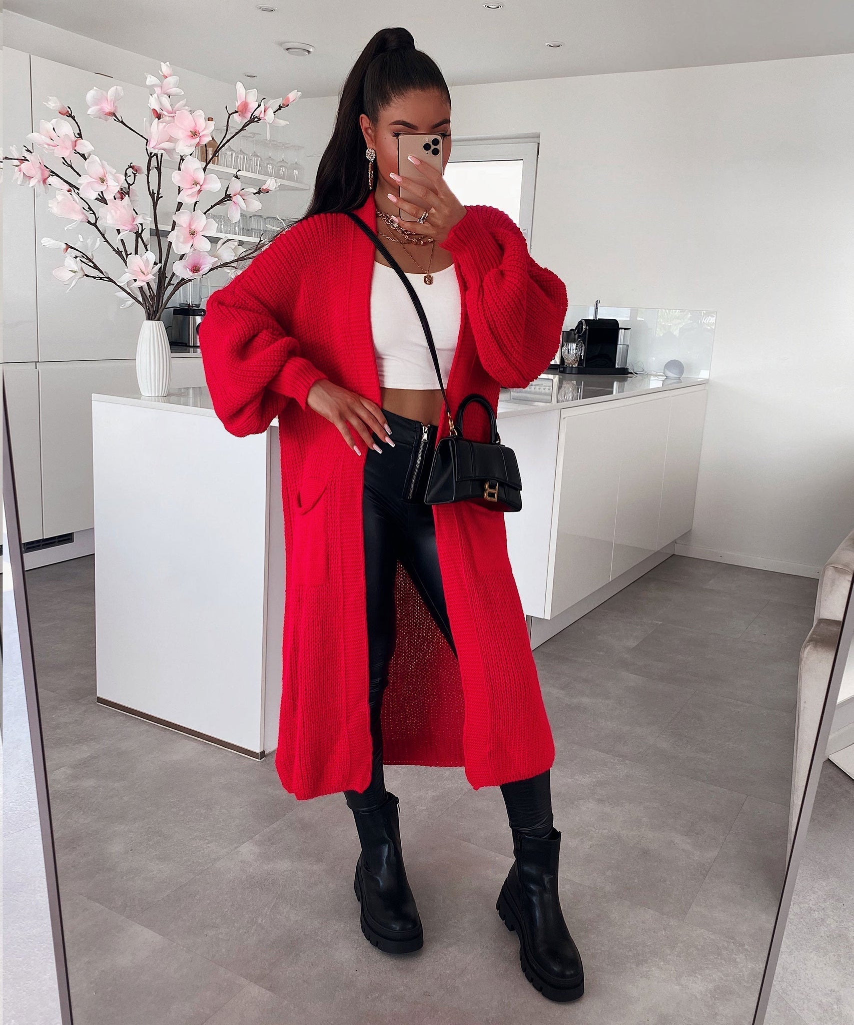 Cardigan Leilani Lang Rot