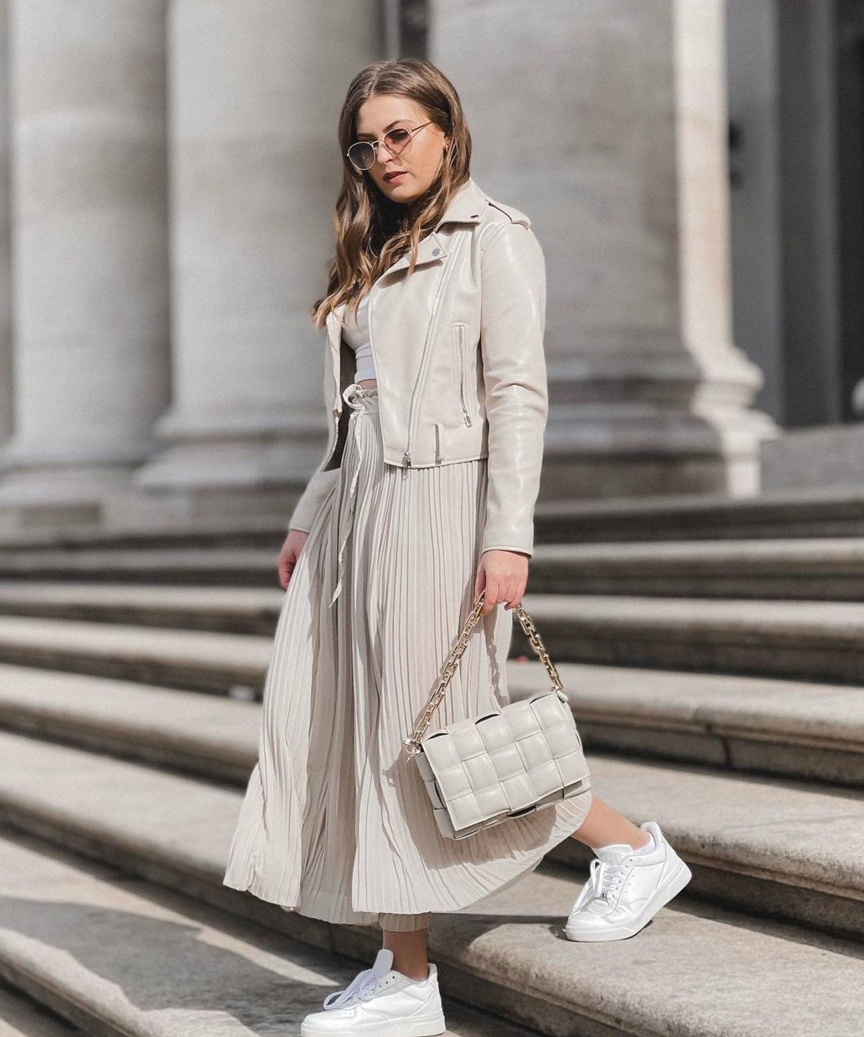 Plissee Hose Mira Beige