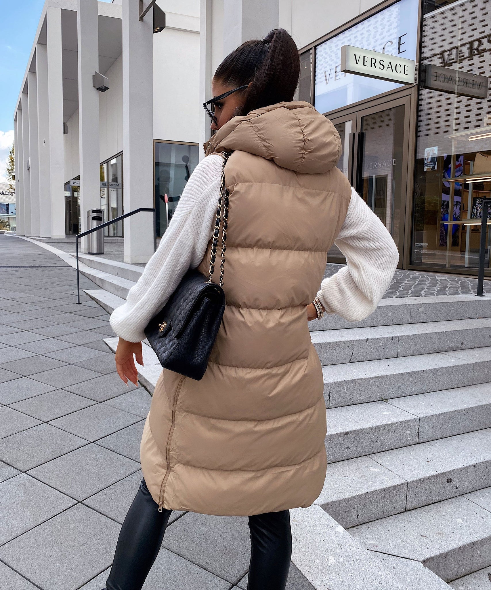 Weste Megan Lang Camel