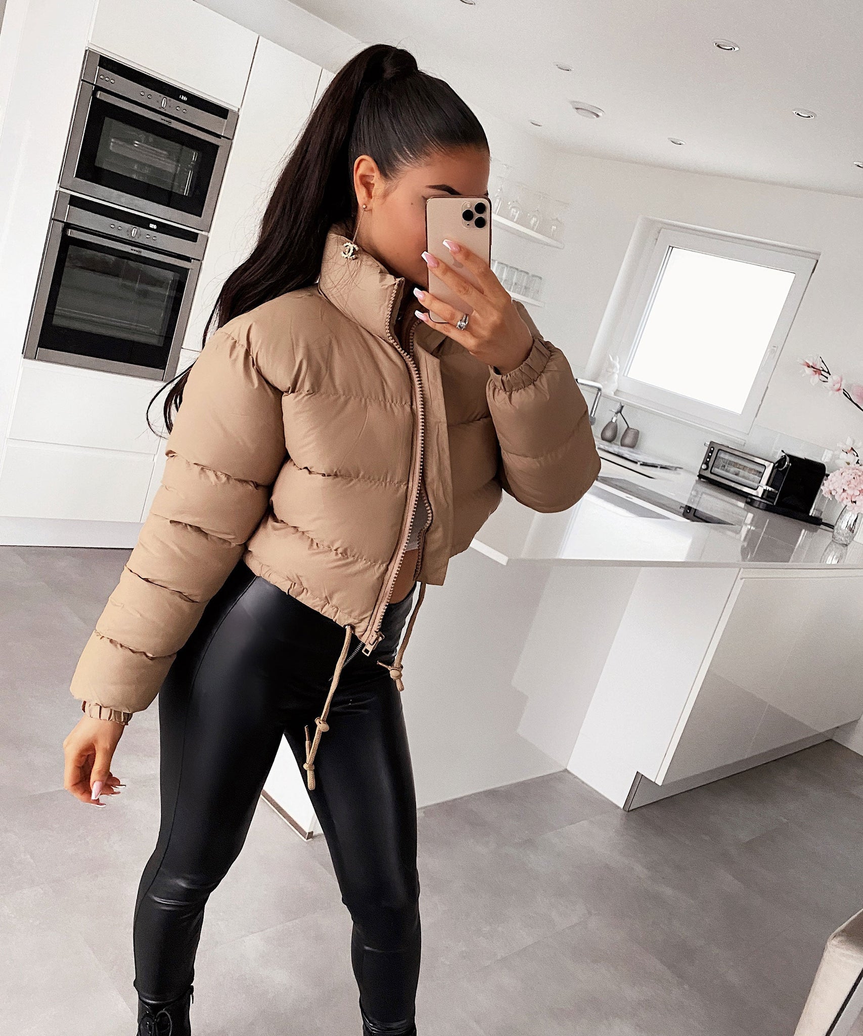 Crop Jacke Avianna Beige