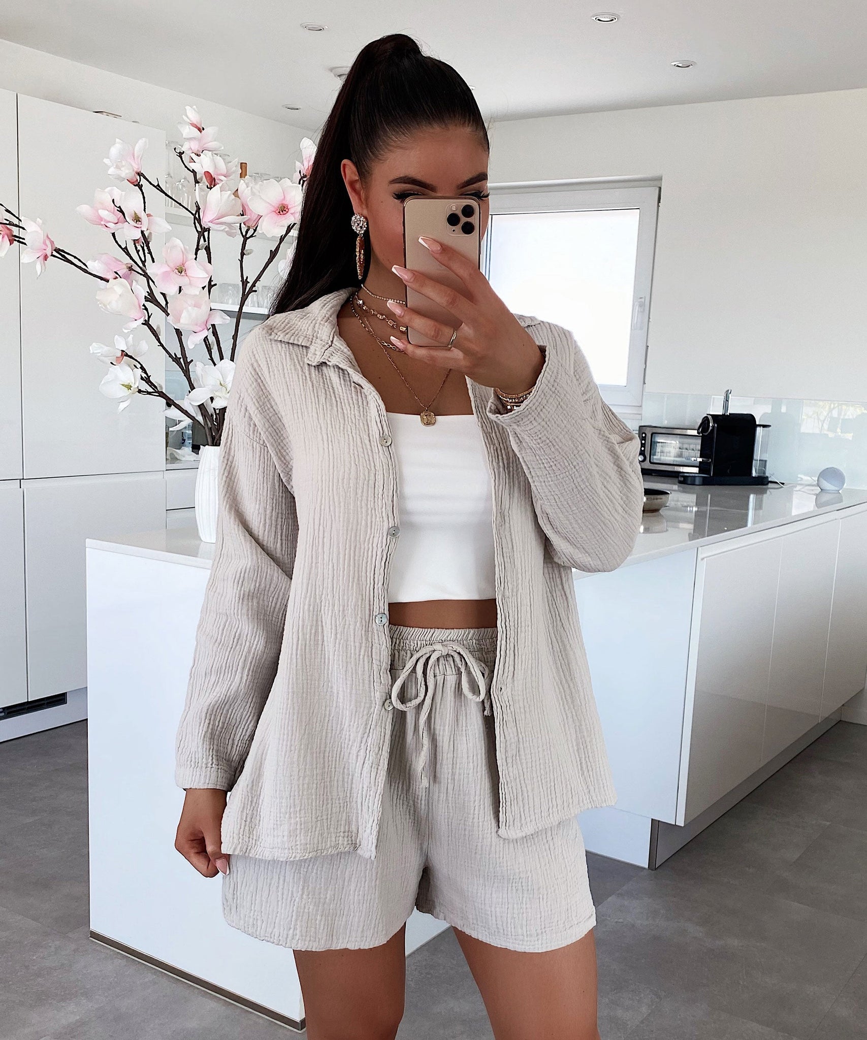 Musselin Set Lia Beige