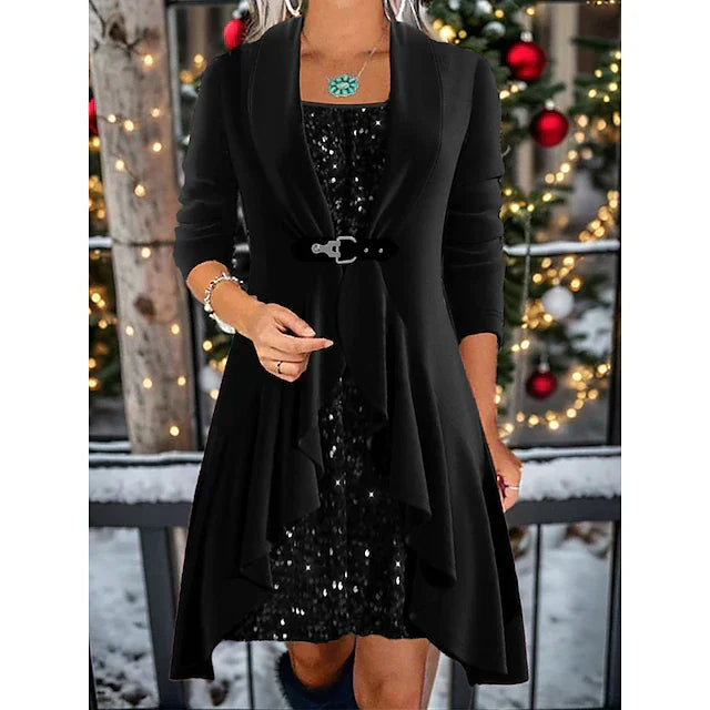 Flora™ - Lässiges langärmeliges Kleid mit Rundhalsausschnitt (50% RABATT)