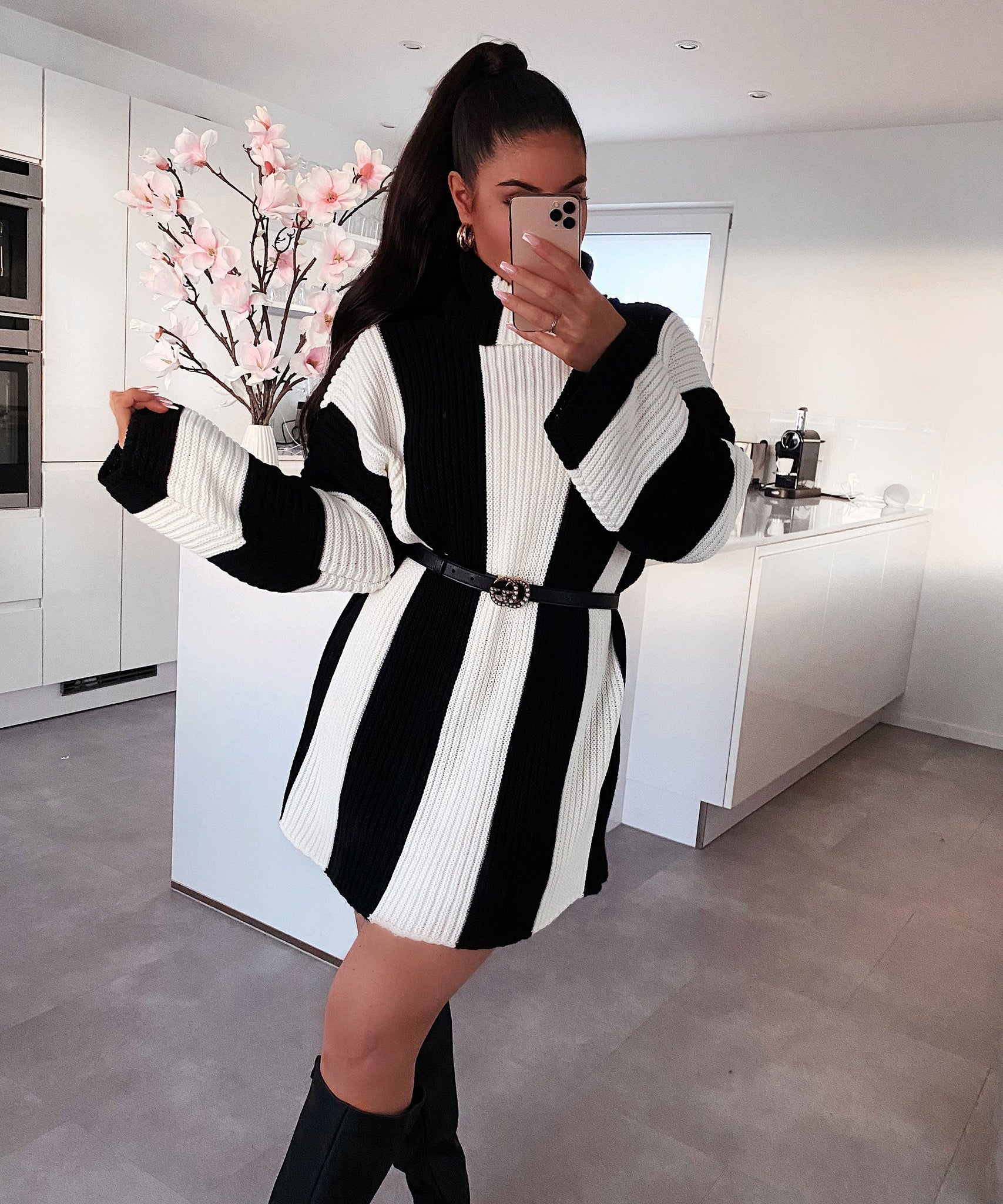 Strickkleid Selma Weiß