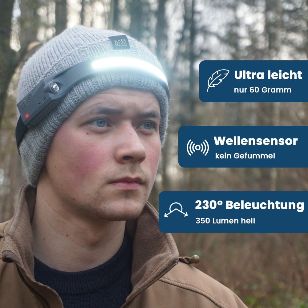 Lumos™ – Ultraleichte LED-Sensor-Stirnlampe für Outdoor-Abenteuer