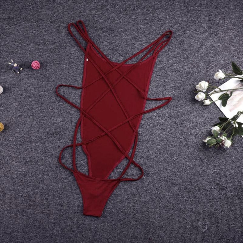 Modioza Niedrig geschnittener Träger-Bikini-Anzug