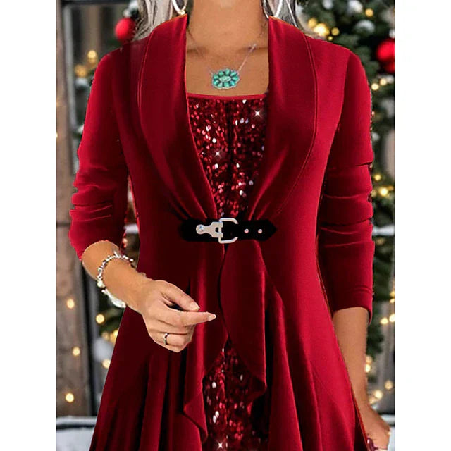 Flora™ - Lässiges langärmeliges Kleid mit Rundhalsausschnitt (50% RABATT)