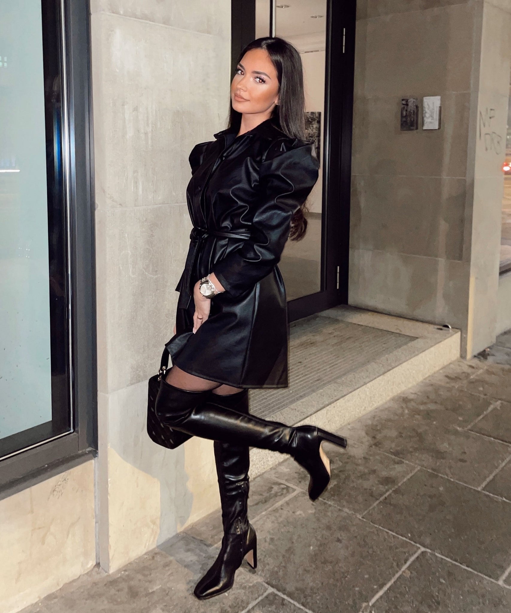 Lederkleid Mia Schwarz