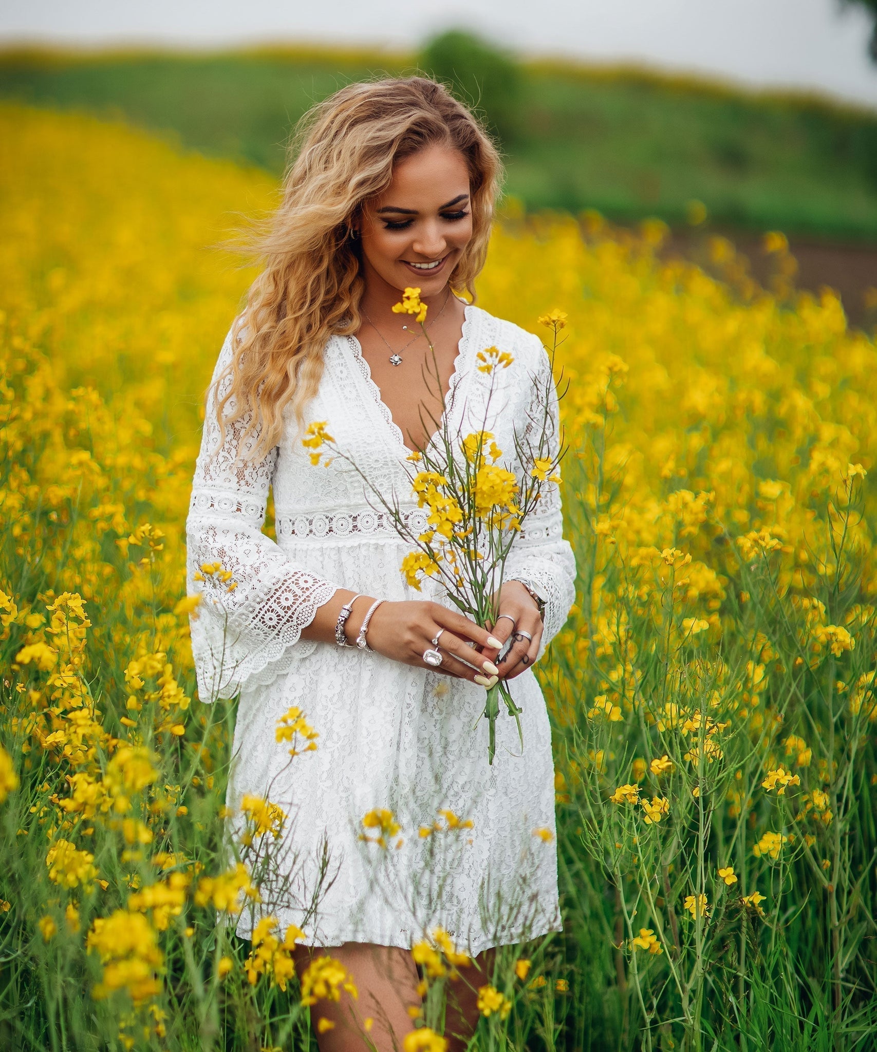Kleid Caroline Weiß
