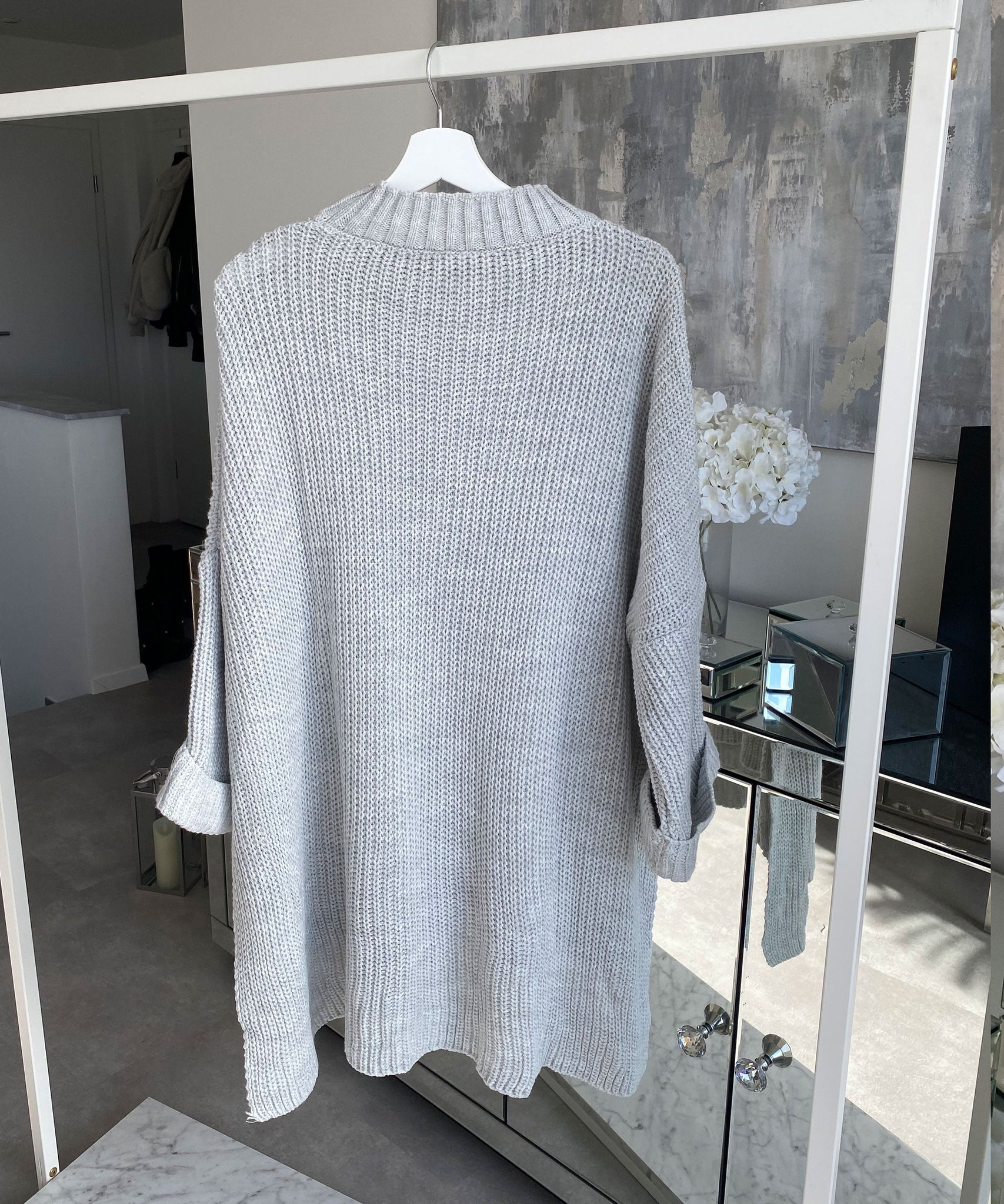 Oversize Pullover Elsa Hellgrau